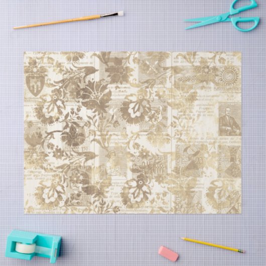 Ephemera Sepia Paper Series Design 3 Seidenpapier (Basteln)