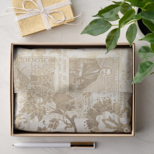 Ephemera Sepia Paper Series Design 3 Seidenpapier (Geschenk)