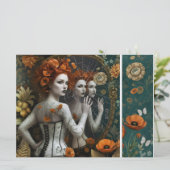 Ephemera Sheet - Dark Gothic Woman Einladung (Stehend Vorderseite)