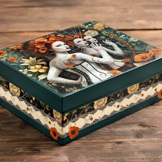 Ephemera Sheet - Dark Gothic Woman Einladung