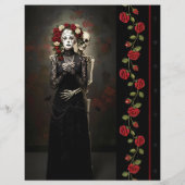 Ephemera Sheet Gothic Rose Queen (Rückseite)