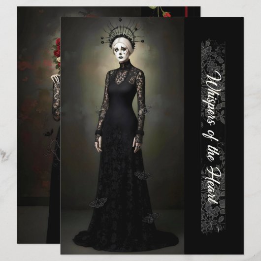 Ephemera Sheet Gothic Rose Queen (Vorne/Hinten)