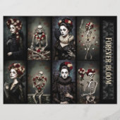 Ephemera Sheet Gothic Rose Queen  (Rückseite)