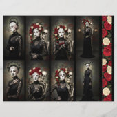 Ephemera Sheet Gothic Rose Queen  (Vorderseite)