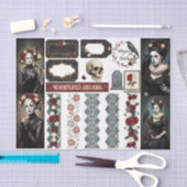 Ephemera Sheet Gothic Rose Queen Seidenpapier (Handwerk)