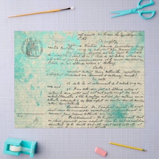 Ephemera Türkise Paper Series Design 14 Seidenpapier (Basteln)