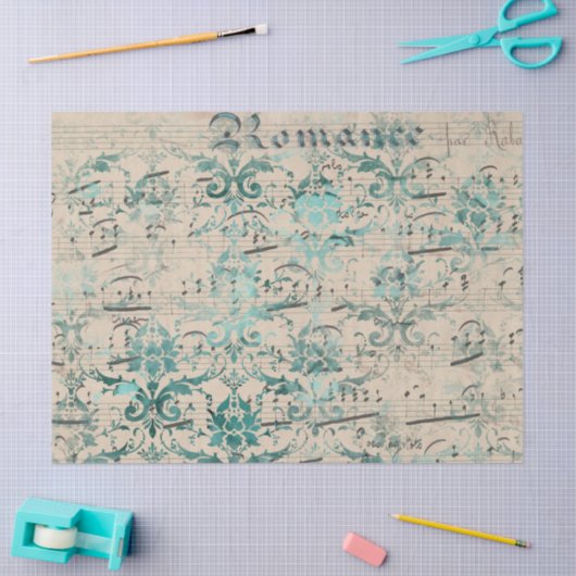 Ephemera Türkise Paper Series Design 1 Seidenpapier (Basteln)