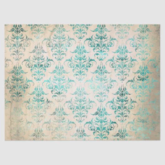 Ephemera Türkise Paper Series Design 3 Seidenpapier (Vorderseite)