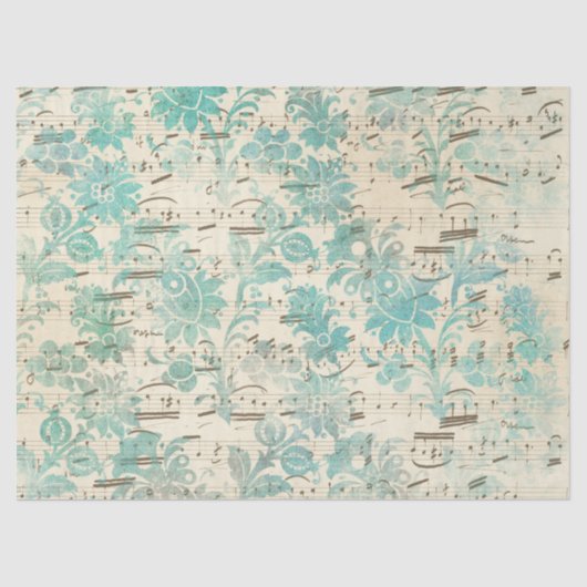 Ephemera Türkise Paper Series Design 7 Seidenpapier (Vorderseite)