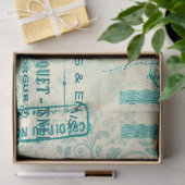 Ephemera Türkise Paper Series Design 8 Seidenpapier (Geschenk)