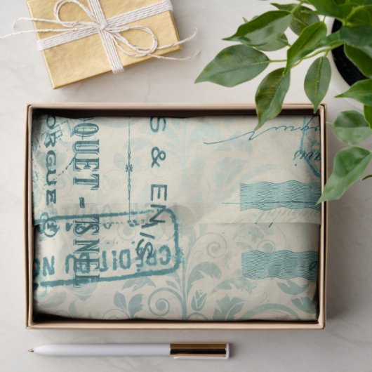 Ephemera Türkise Paper Series Design 8 Seidenpapier (Geschenk)