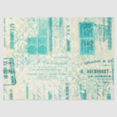 Ephemera Türkise Paper Series Design 8 Seidenpapier (Vorderseite)