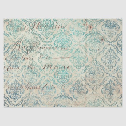 Ephemera Türkise Paper Series Design 9 Seidenpapier (Vorderseite)