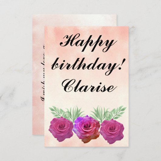 Ephemera vibrant color pink art (Vorne/Hinten)