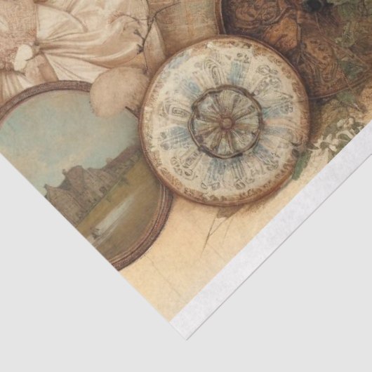 Ephemera Viktorianisch Equestrian Decoupage Seidenpapier (Ausschnitt)