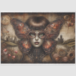 Ephemera Viktorianisch Lady Gothic Butterfly Decou Seidenpapier