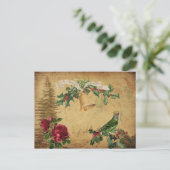 Ephemera Vintager deoupage Weihnachtsfeiertag Postkarte (Stehend Vorderseite)