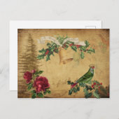 Ephemera Vintager deoupage Weihnachtsfeiertag Postkarte (Vorne/Hinten)
