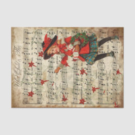 Ephemera Was für ein Kind ist diese Carol-Dekoupag Seidenpapier