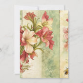 Ephemera Watercolor Amaryllis Brautparty Einladung (Rückseite)