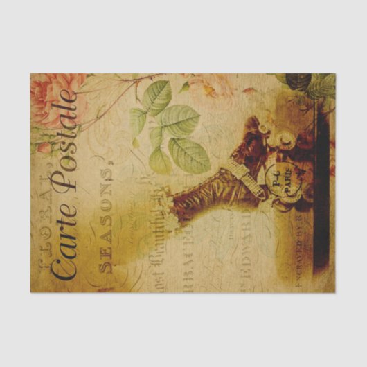 Ephemera Woman Leg mit Roller Blade Decoupage Seidenpapier (Vorderseite)