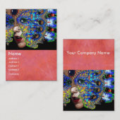 EPHEMERAL, antik rosa rot Visitenkarte (Vorne/Hinten)