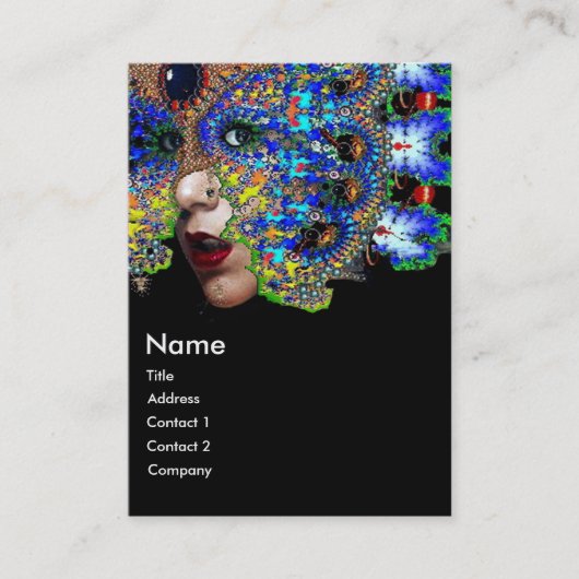 EPHEMERAL Blau-Gelb Visitenkarte (Vorderseite)