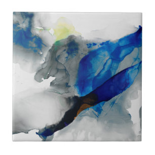 Ephemeral - Blue & Gray Fliese