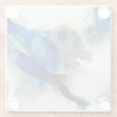 Ephemeral - Blue & Gray Glasuntersetzer (Rückseite)