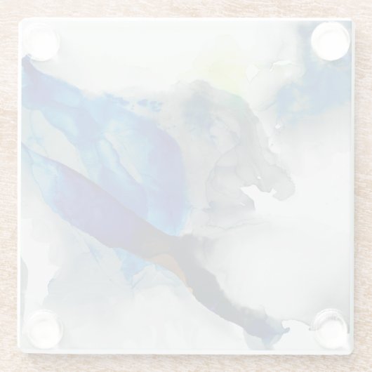Ephemeral - Blue & Gray Glasuntersetzer (Rückseite)