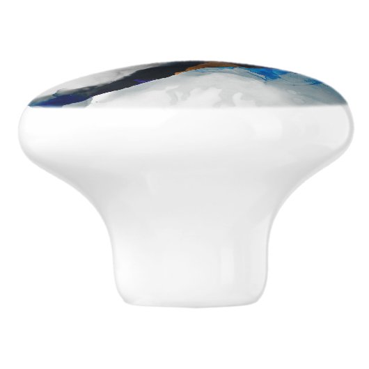 Ephemeral - Blue & Gray Keramikknauf (Seitenansicht)