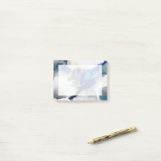 Ephemeral - Blue & Gray Post-it Klebezettel (Auf Schreibtisch)