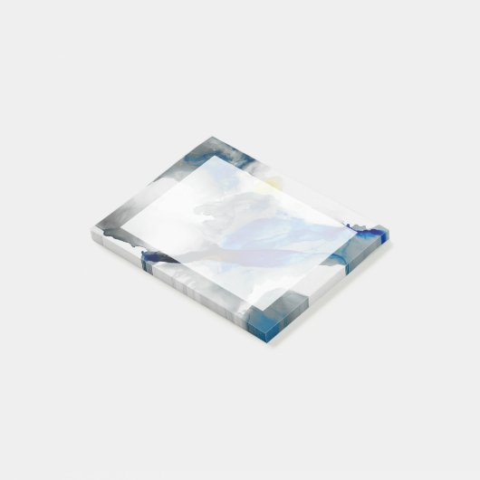 Ephemeral - Blue & Gray Post-it Klebezettel (angewinkelt)