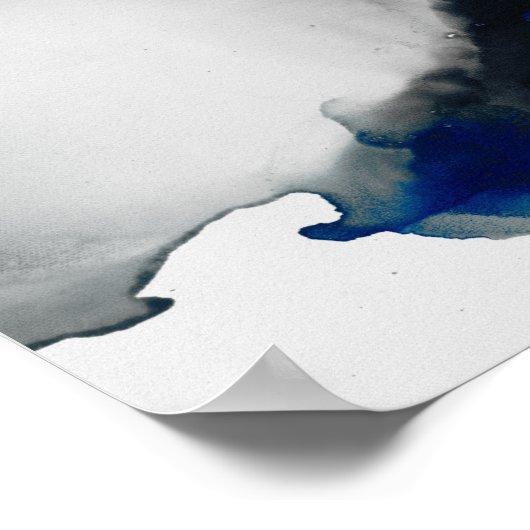 Ephemeral - Blue & Gray Poster (Ecke)