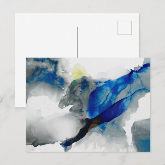 Ephemeral - Blue & Gray Postkarte (Vorne/Hinten)