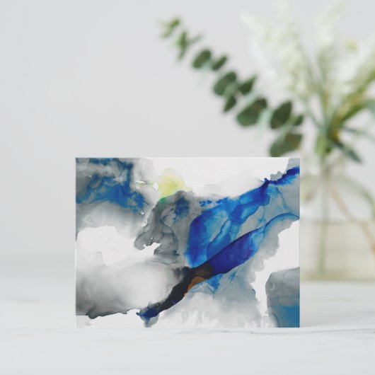 Ephemeral - Blue & Gray Postkarte (Stehend Vorderseite)