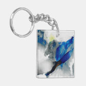 Ephemeral - Blue & Gray Schlüsselanhänger (Vorderseite links)