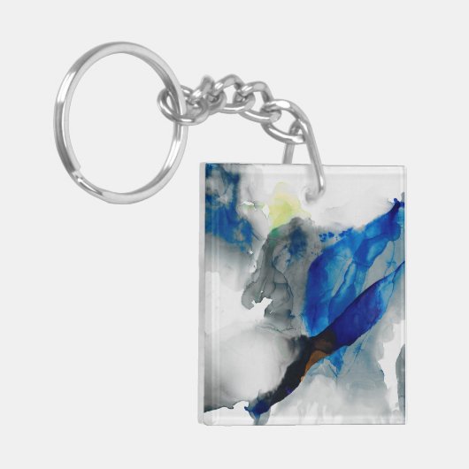 Ephemeral - Blue & Gray Schlüsselanhänger (Vorderseite links)