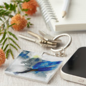 Ephemeral - Blue & Gray Schlüsselanhänger (Vorderseite rechts)