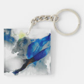 Ephemeral - Blue & Gray Schlüsselanhänger (Rückseite)
