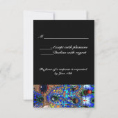 EPHEMERAL Classy Mardi Gras Masquerade Ball UAwg RSVP Karte (Rückseite)