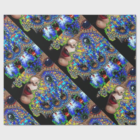 EPHEMERAL FRAKTAL MASK GESCHENKPAPIER (Flach)