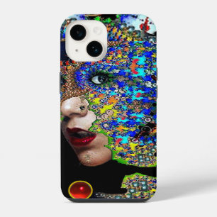 EPHEMERAL/FRAU MIT FARBIGEM FRAKTAL iPhone 14 HÜLLE