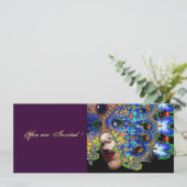 EPHEMERAL Halloween Masquerade Ball Einladung (Stehend Vorderseite)