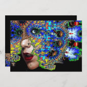 EPHEMERAL Mardi Gras Masquerade Ball, Blaumaske Ankündigung (Vorne/Hinten)