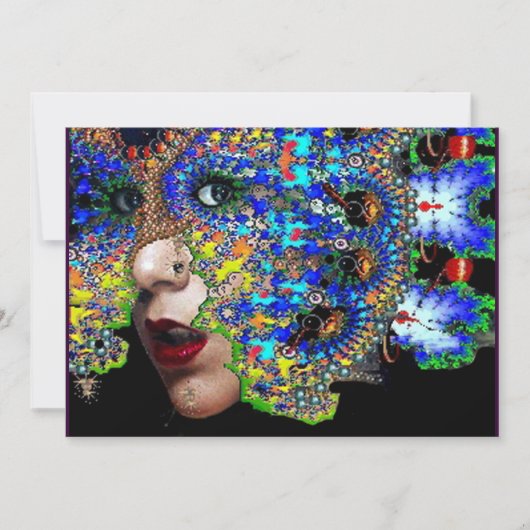 EPHEMERAL Mardi Gras Masquerade Ball, Blaumaske Ankündigung (Vorderseite)