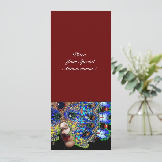 EPHEMERAL Mardi Gras Masquerade Ball, Blaumaske Ankündigung (Stehend Vorderseite)