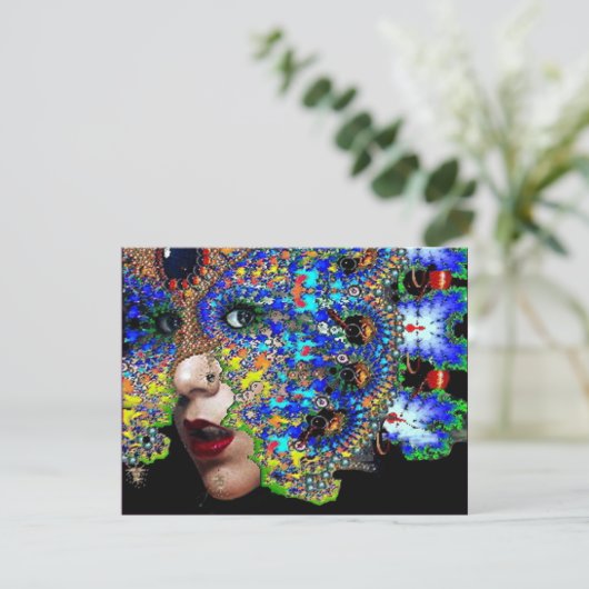 EPHEMERAL Mardi Gras Masquerade Ball fuchsia blau Ankündigung (Stehend Vorderseite)