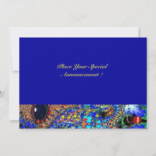 EPHEMERAL, Mardi Gras Masquerade Party schwarz bla Einladung (Rückseite)