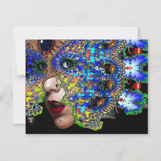 EPHEMERAL masquerade costume ball, blauer Saphir Ankündigung (Vorderseite)